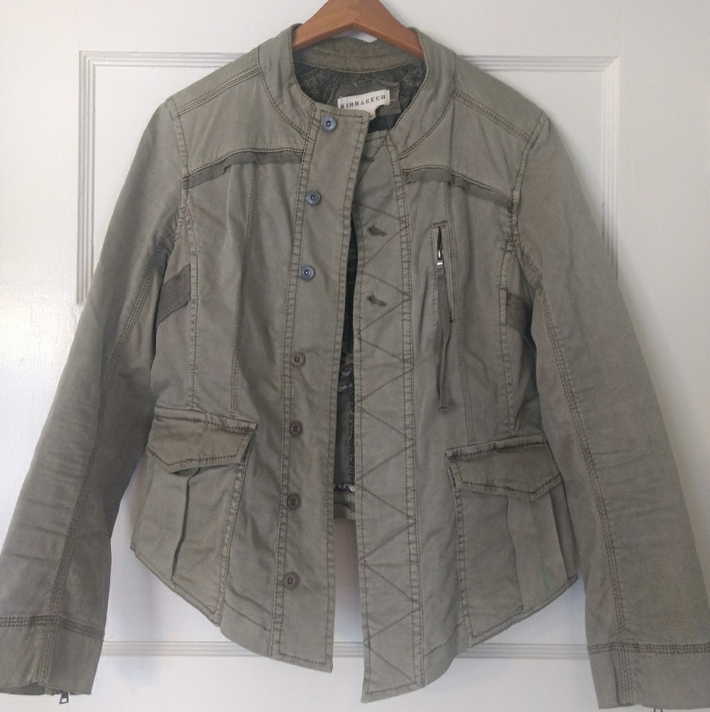 Anthropologie Marrakech olive jacket